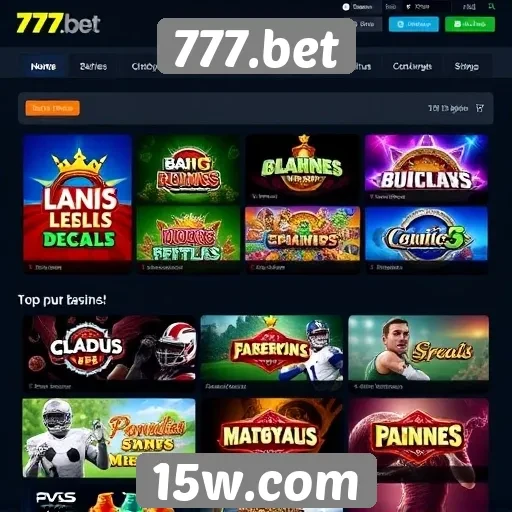 Opcões de jogos disponíveis em 777.bet